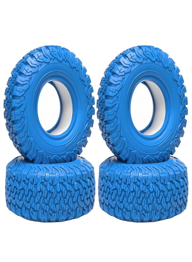 LRFHL 2.2 Crawler Tires Soft Rubber 2.2 Beadlock Wheels RC Colored Tires High Grip Compatible with 1/10 Axial SCX10 D90 Traxxas TRX4 RC Rock Crawler (4PCS, Blue) - Image 1